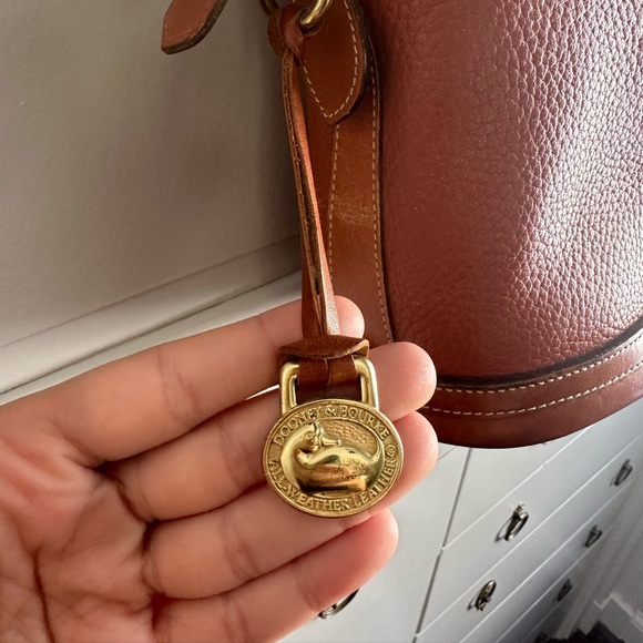 Dooney & Bourke Tan Leather Handbag - Picture 3 of 8
